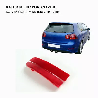 1 Pair Red Rear Bumper Tail Reflectors Cover Fit For VW Golf 5 MK5 R32 06-09 • $18.54