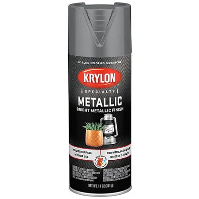 Krylon K01403777 Metallic Spray Paint Dull Aluminum Metallic 11 Oz • $8.85