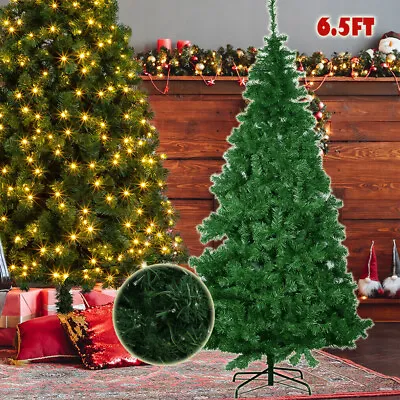 Artificial Prelit Christmas Tree Hinged Spruce Xmas Outdoor Holiday Party Decor • $89.99