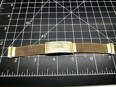 Mans Vintage F&B 1/20th Yellow Gold Filled Short 6  Melanese Mesh Watch Band • $24