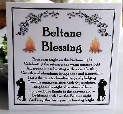 Beltane Blessing Handmade Card - Celebrate A Time Of Love Passion & Handfasting • £2.90