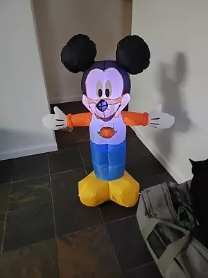 Gemmy 3.5ft Disney's Mickey & Minnie Happy Harvest Thanksgiving Couple Inflatabl • $16