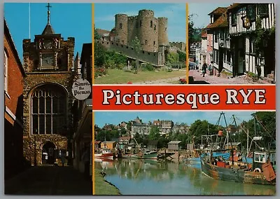 Picturesque Rye East Sussex England Multiview Postcard • £5