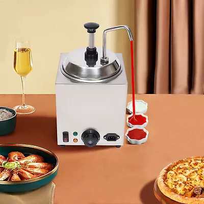 Nacho Cheese Dispenser 2.5L 800W  Hot Fudge Caramel Warmer Stainless Steel • $161.50