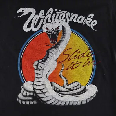 1984 Whitesnake Slide It Euro Tour Black Unisex T-Shirt S-23XL D024 • $18.99