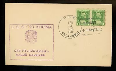 US Postal History Airmail Zeppelin U.S.S. Macon # 2/12/35-C84.1 1935 BB-37 • $32.99