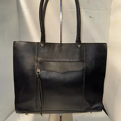 Rebecca Minkoff  Black Leather Top Handle  Handbag Tote • $45