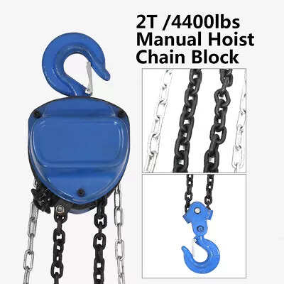 2T Manual Ratchet Chain Lever Chain Hoist Block Lifting Chain Puller Heavy Load • £42.24