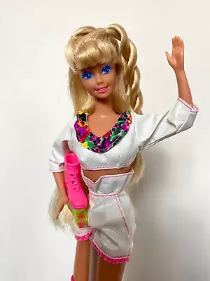 Vintage Mattel 1991 Blonde Rollerblade Barbie Dressed Doll • $40