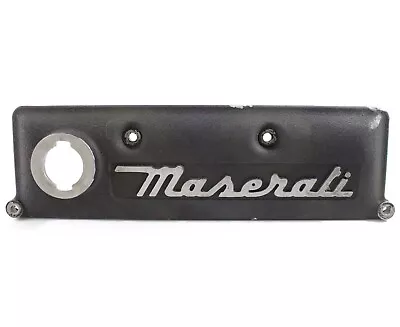 Vintage Maserati Valve Cover ORIGINAL Black Metal 12.5” OEM Biturbo Karif M5 • $475