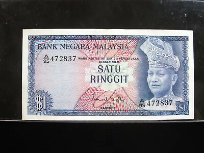 MALAYSIA 1 Ringgit 1967 P1 A/95 Bank Negara 37# Banknote Money • $17.90