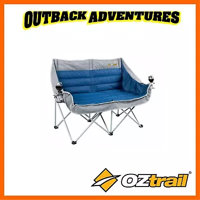 OZTRAIL GALAXY SOFA 2 SEATER MOON CHAIR WITH ARMS DOUBLE SEAT 240kg RATED  • $99.50