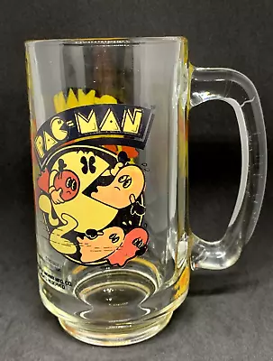 Vintage 1982 Pac Man And Ghosts Glass Drinking Mug Bally Midway 5.5  Pacman • $9.99