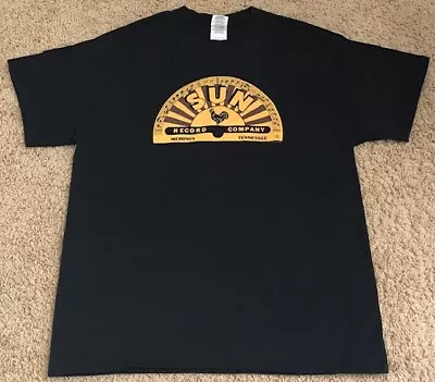 Vintage Sun Record Company Memphis Tennessee Black Graphic T-Shirt Size Large • $24.99