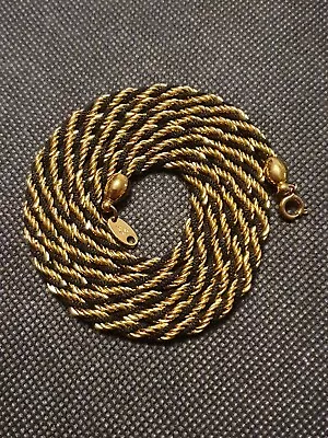 £12.90 • Buy Vintage Signed Trifari Gold Tone Rope Chain Necklace 30 