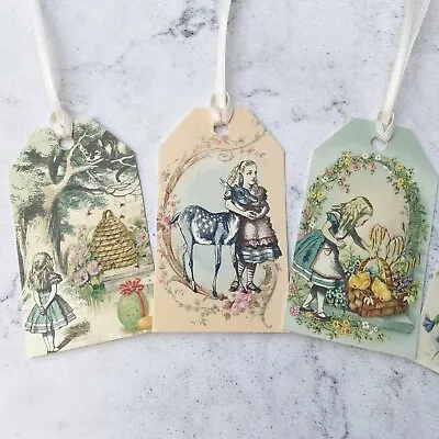 Alice In Wonderland Easter Vintage Style Gift Tags - Set Of 10 • £3