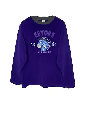 Vintage Disney Store Eeyore Sweatshirt Purple Fleece Size S • $14.99