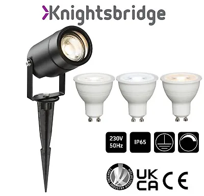 £20.99 • Buy Led Garden Spike Light 230V IP65 Outdoor Spot Lights + GU10 Lamps Non /Dimmable 