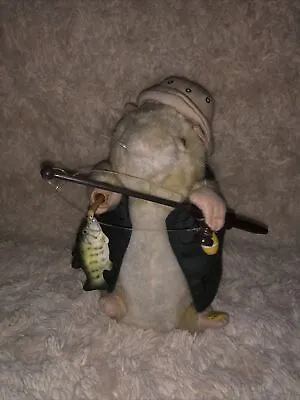 Gemmy Dancing Hamster Fisherman Sings Going Fishing Rare Collectable Toy • £19.95