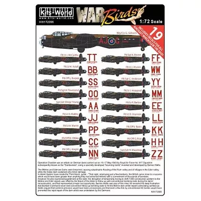 Kits-World KW172095 70th Dambusters Anniversary Decals 1/72 • £10.45