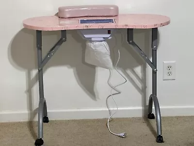 Manicure Nail Table Folding Desk Station W/ Dust Collector (Read Description) • $60