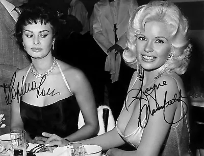 Jayne Mansfield 8.5x11 Sophia Loren Autograph Signed Photo Signature Reprint • $9.95