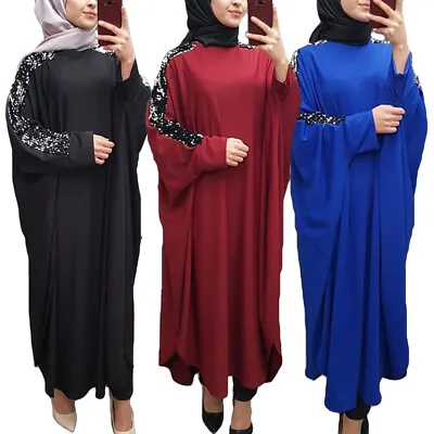 Moroccan Kaftan Dubai Abaya Farasha Gown Muslim Women Maxi Dress Caftan Caftan • $28.72