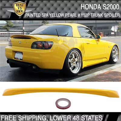 USA Stock 00-09 S2000 AP1 2Dr ABS Trunk Spoiler Painted Spa Yellow Pearl # Y52P • $104.99