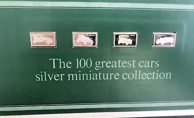 £19.99 • Buy 4 John Pinches 100 Greatest Cars Miniatures Silver .925 Ingots Issue 6 Nos 21-24