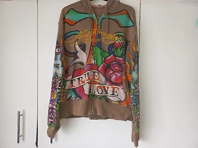 RARE ED HARDY By CHRISTIAN AUDIGIER Zip Up Hoodie SIZE LARGE L • £100