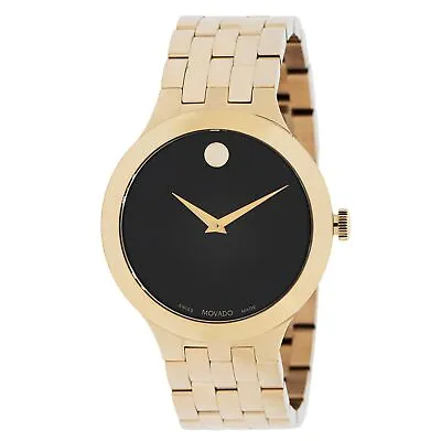 Movado 0607417 Men's Veturi Black Dial Quartz Watch • $367.54