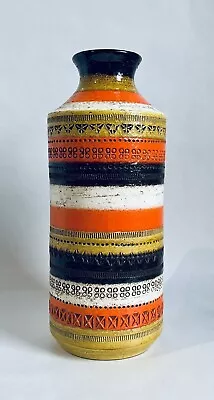 $695 • Buy Bitossi Rosenthal Netter Rimini Orange Pottery Vase Italy 14”