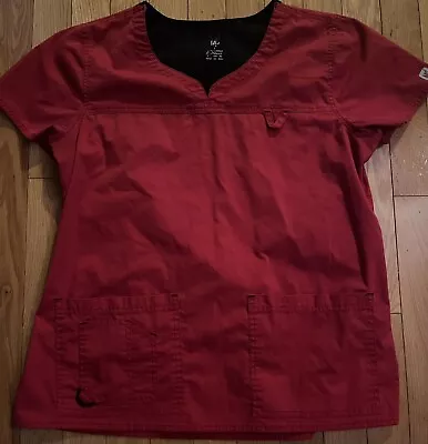 Med Couture MC2 Scrub Top Red Women’s Large Uniform Shirt L • $5.99