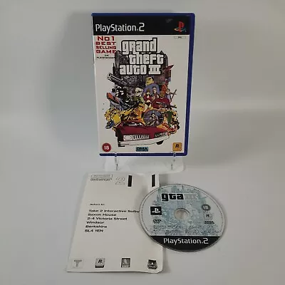 £3.82 • Buy Grand Theft Auto III 3 GTA Playstation PS2 Action Video Game PAL