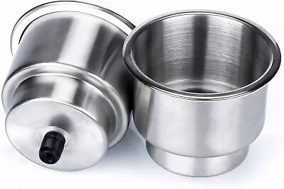 2Pcs Stainless Steel Cup Drink Holder Brushed For Marine Boat Camper Truck RV  • $16.50