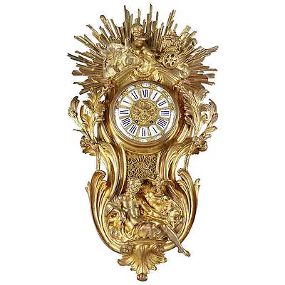 $28000 • Buy A Large 19th Century French Gilt Bronze Cartel Clock