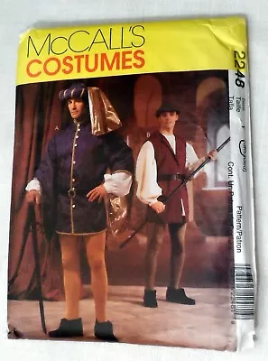 McCalls Costume Pattern 2248 Mens Renaissance Prince Robin Hood SCA S/M Uncut • $12.95