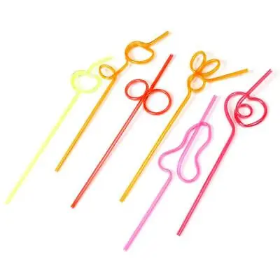 Colorful Reusable Funny Crazy Straws - 30pcs For Party Drinks New • £9.02