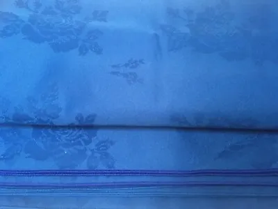Royal Blue 36  Square Rose Damask Table Cloths Polyester Tablecloth Slip Cloths • £4.99