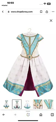 Disney Store Jasmine Dreams Come True Deluxe Costume Aladdin Live Action 9-10 • £50