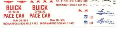 Fred Cady 213 59 Buick Indianapolis 500 Pace Car Decal • $9.75