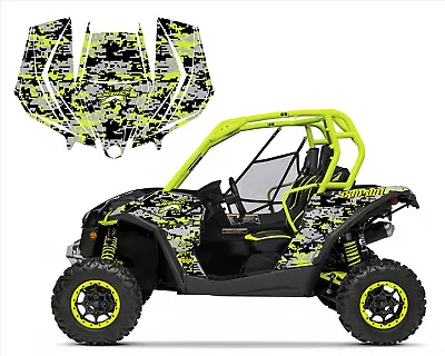 Can Am Maverick 1000 R Graphics Kit UTV Wraps 2013-2016 Digital Camo Manta Green • $355