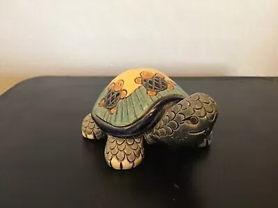 Vintage De Rosa Artesania Rinconada Clay TURTLE Figurine #124B Signed & Retired • $12.95