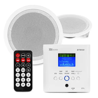 £85.99 • Buy Bluetooth Ceiling Speaker System & Wall Mount Music Player, USB, Radio, BTW30SET