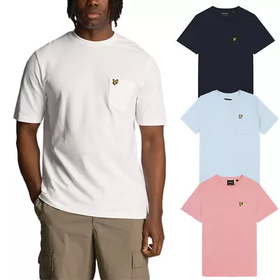 Lyle & Scott Mens T Shirts Casual Soft Cotton Pocket Short Sleeve Tee Top S-XL • £14.99