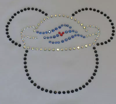 7.4  DISNEY CRUISE Sailor Minnie/Mickey Iron On Rhinestone Transfer Bling Patch • $10.50