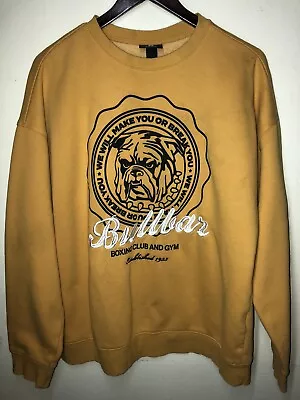 H&M Bullbar Boxing Club And Gym LA Bulldog Oversized Sweatshirt Size Medium • $39