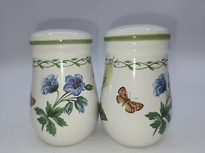 Vintage Studio Nova Mikasa Garden Bloom Salt & Pepper Shakers Ceramic Butterfly • $14.99