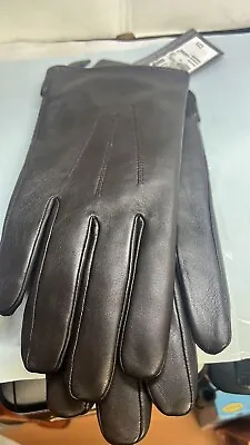 M&S Genuine LEATHER Thermowarth WARM BROWN LUXURY GLOVES Large Men • £13.89