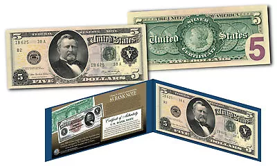 Morgan Silver Back 1886 $5 Grant Silver Certificate Banknote On Modern $5 Bill • $29.95